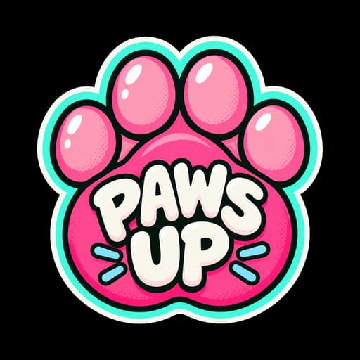 HYPURR sticker: "Paws up"